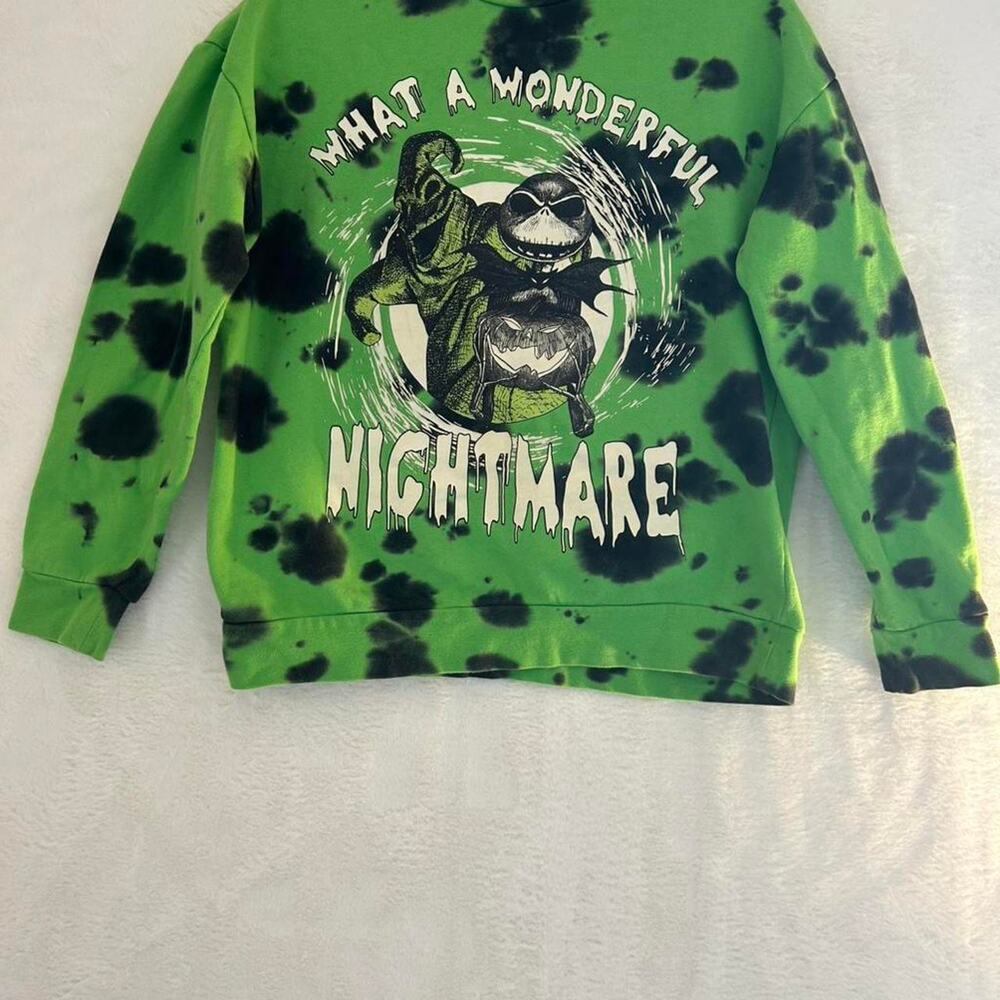 Disney Our Universe Nightmare Before Christmas Tie Dye Sweatshirt Small Green